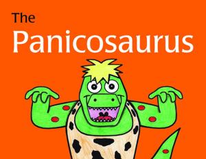 Cover of the book The Panicosaurus by Liza Stevens, Pooky Knightsmith