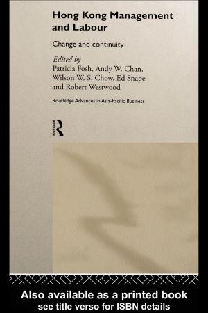 Cover of the book Hong Kong Management and Labour by 