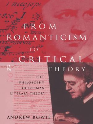 Cover of the book From Romanticism to Critical Theory by 