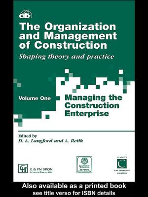 Cover of the book The Organization and Management of Construction by 