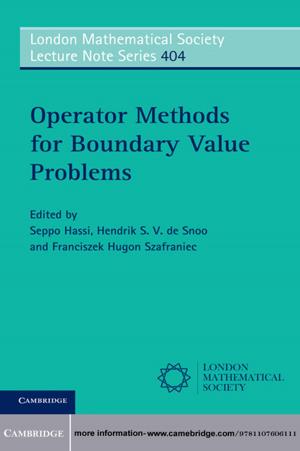 Cover of the book Operator Methods for Boundary Value Problems by David Patterson
