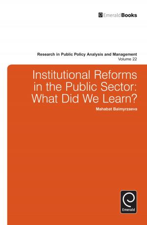 Cover of the book Institutional Reforms in the Public Sector by 