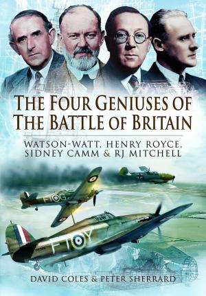 Book cover of The Four Geniuses of the Battle of Britain