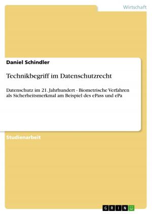Cover of the book Technikbegriff im Datenschutzrecht by Jan-Sebastian Müller-Wonnenberg