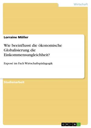 Cover of the book Wie beeinflusst die ökonomische Globalisierung die Einkommensungleichheit? by Maximilian Stangier