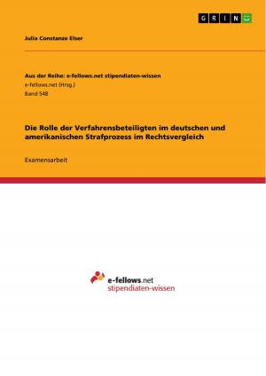 Cover of the book Die Rolle der Verfahrensbeteiligten im deutschen und amerikanischen Strafprozess im Rechtsvergleich by Uwe Suntrup