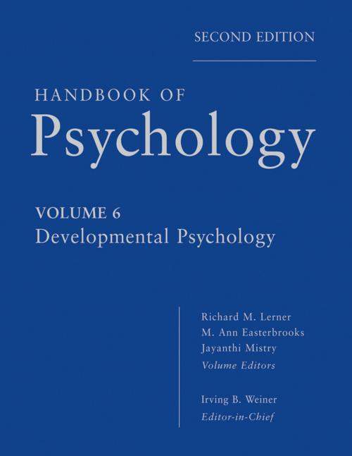 Cover of the book Handbook of Psychology, Developmental Psychology by Irving B. Weiner, Richard M. Lerner, M. Ann Easterbrooks, Jayanthi Mistry, Wiley
