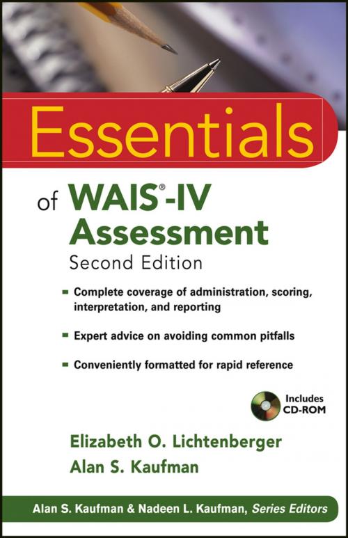 Cover of the book Essentials of WAIS-IV Assessment by Nadeen L. Kaufman, Alan S. Kaufman, Elizabeth O. Lichtenberger, Wiley