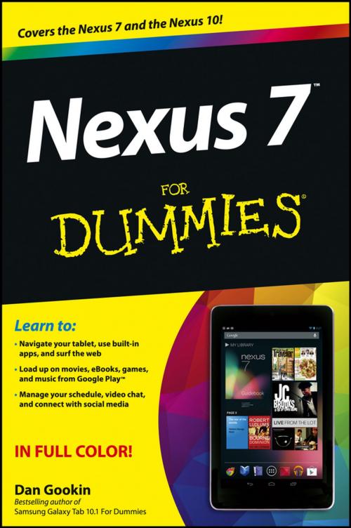 Cover of the book Nexus 7 For Dummies (Google Tablet) by Dan Gookin, Wiley