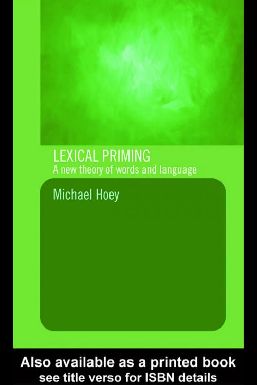 Cover of the book Lexical Priming by Michael Hoey, Taylor and Francis