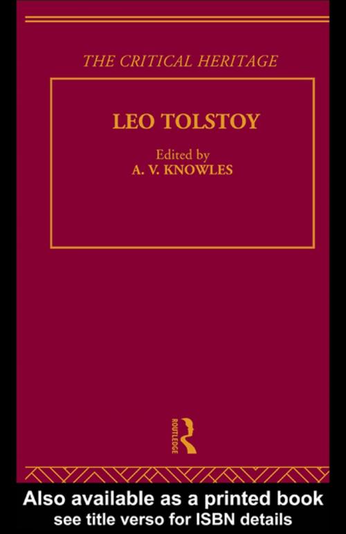 Cover of the book Count Leo Nikolaevich Tolstoy: The Critical Heritage by , Taylor and Francis