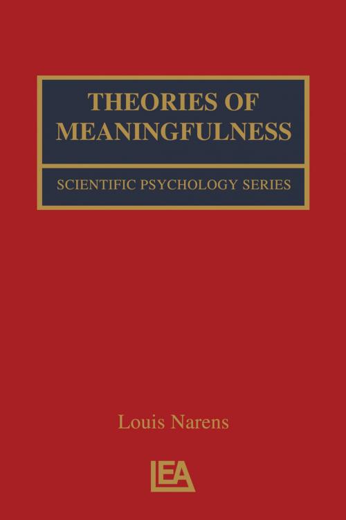 Cover of the book Theories of Meaningfulness by Louis Narens, Taylor and Francis