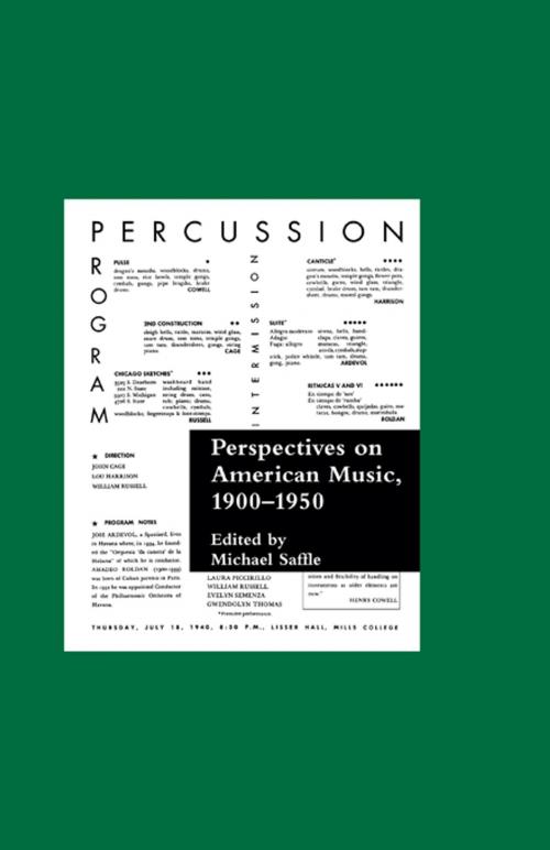 Cover of the book Perspectives on American Music, 1900-1950 by , Taylor and Francis