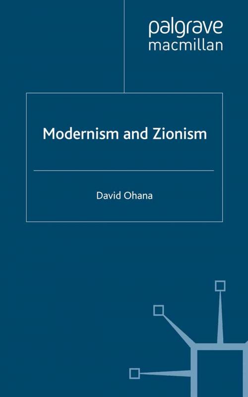 Cover of the book Modernism and Zionism by D. Ohana, Palgrave Macmillan UK