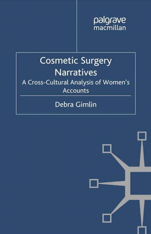 Cover of the book Cosmetic Surgery Narratives by Debra Gimlin, Palgrave Macmillan UK