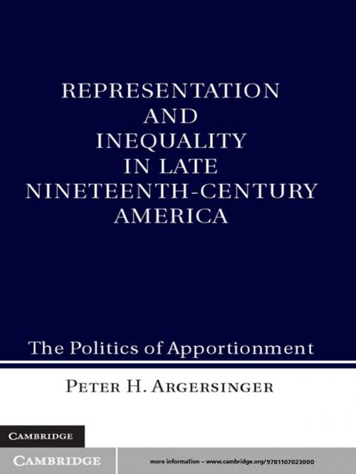 Cover of the book Representation and Inequality in Late Nineteenth-Century America by Peter H. Argersinger, Cambridge University Press