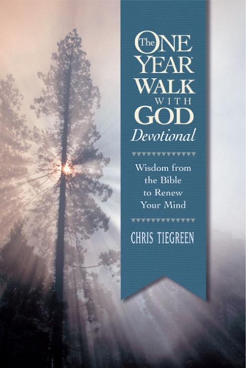 Cover of the book The One Year Walk with God Devotional by Chris Tiegreen, Walk Thru Ministries, Tyndale House Publishers, Inc.