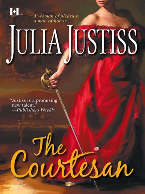 Cover of the book The Courtesan by Julia Justiss, HQN Books