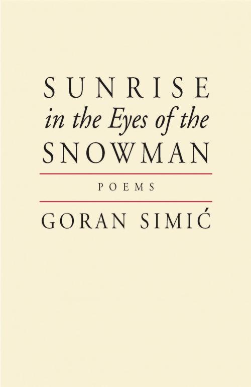 Cover of the book Sunrise in the Eyes of the Snowman by Goran Simic, Biblioasis