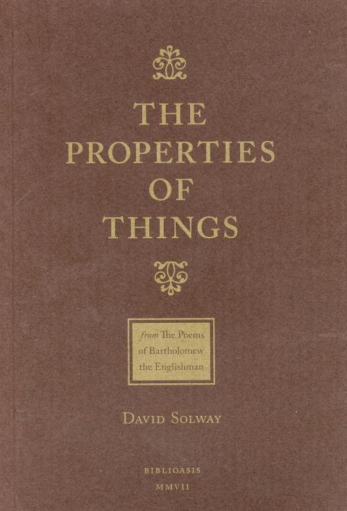 Cover of the book The Properties of Things by David Solway, Biblioasis