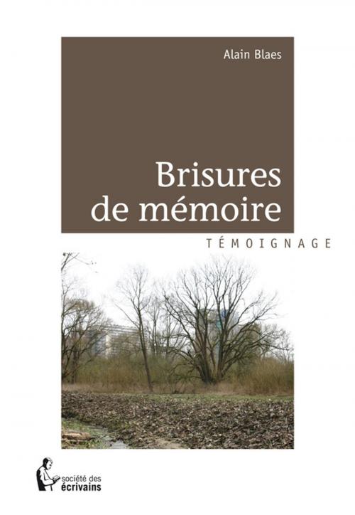 Cover of the book Brisures de mémoire by Alain Blaes, Société des écrivains
