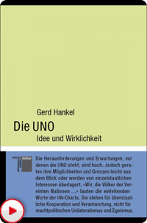 Cover of the book Die UNO by Gerd Hankel, Hamburger Edition HIS