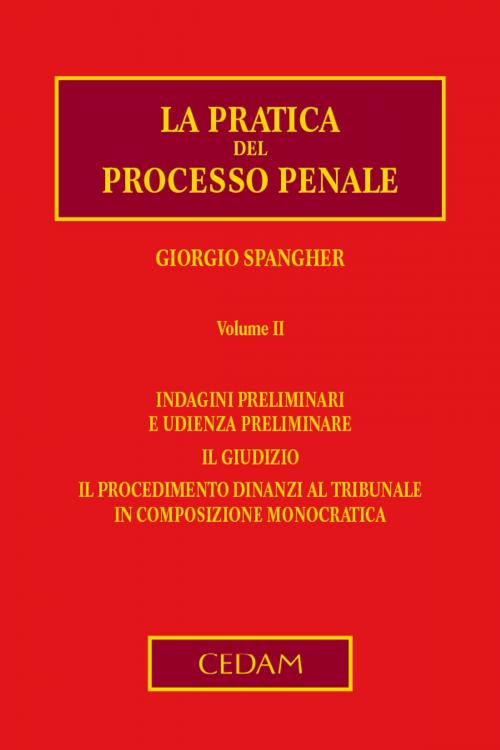 Cover of the book La pratica del processo penale. Volume II by SPANGHER GIORGIO, Cedam