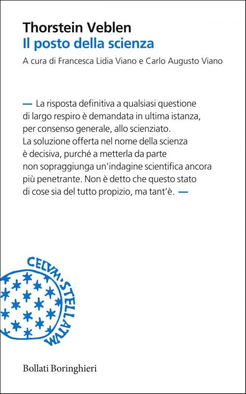 Cover of the book Il posto della scienza by Francesca Lidia Viano, Carlo Alberto Viano, Thorstein  Veblen, Bollati Boringhieri