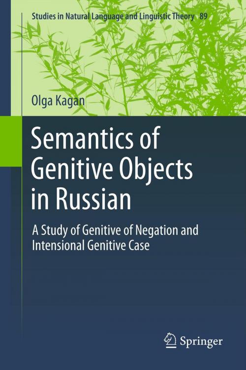 Cover of the book Semantics of Genitive Objects in Russian by Olga Kagan, Springer Netherlands