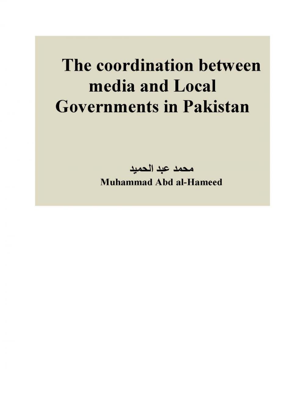 Big bigCover of Coordination between Media and Local Governments