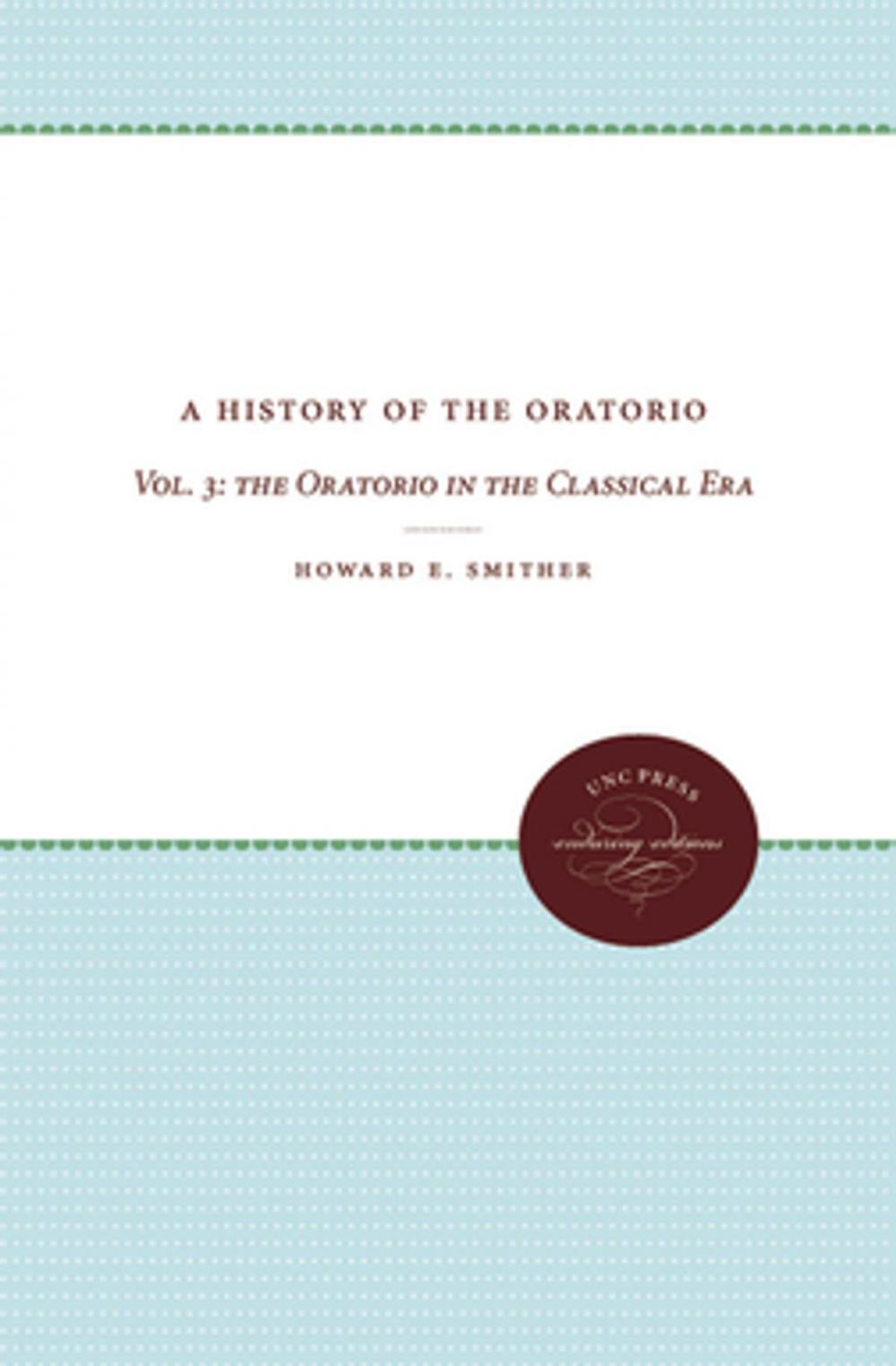 Big bigCover of A History of the Oratorio