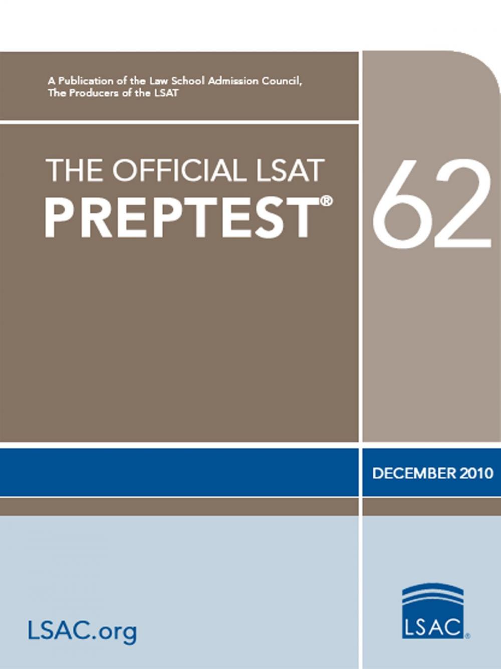 Big bigCover of The Official LSAT PrepTest 62