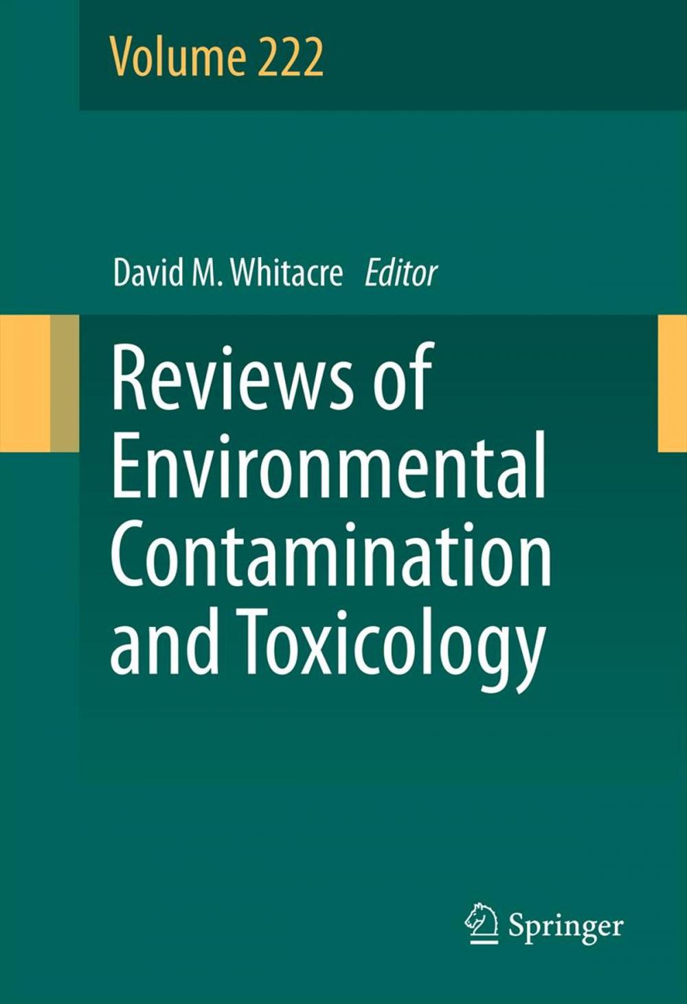 Big bigCover of Reviews of Environmental Contamination and Toxicology