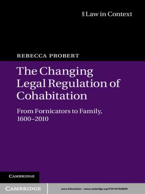 Book cover of The Changing Legal Regulation of Cohabitation