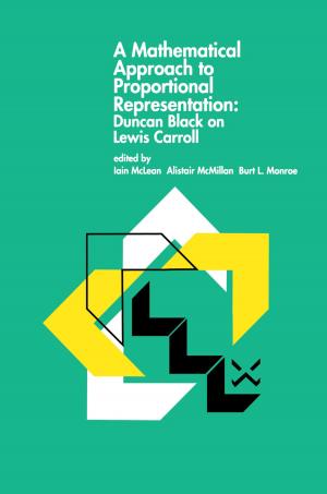 Cover of the book A Mathematical Approach to Proportional Representation: Duncan Black on Lewis Carroll by 