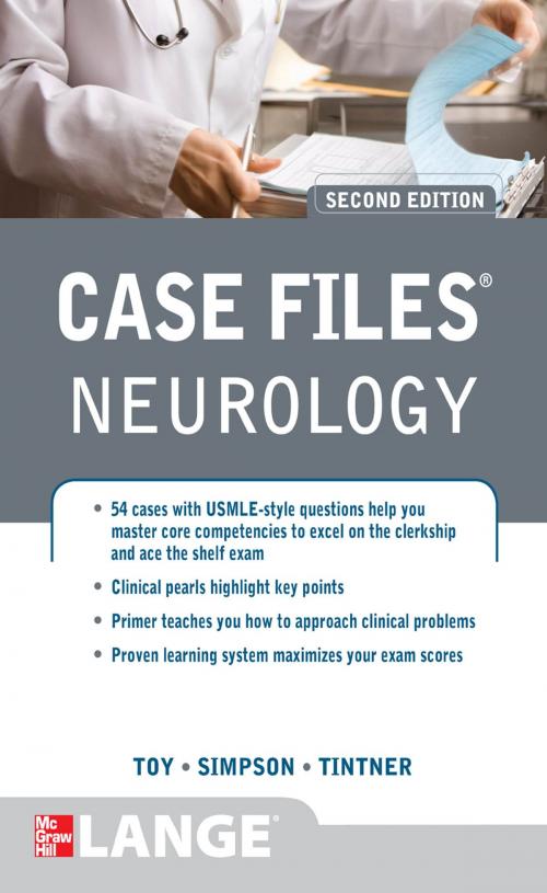 Cover of the book Case Files Neurology, Second Edition by Eugene C. Toy, Ericka Simpson, Ron Tintner, McGraw-Hill Education