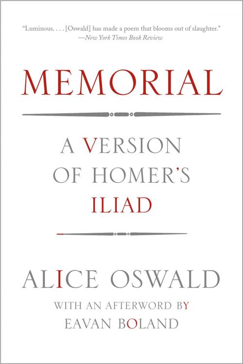 Cover of the book Memorial: A Version of Homer's Iliad by Alice Oswald, Eavan Boland, W. W. Norton & Company