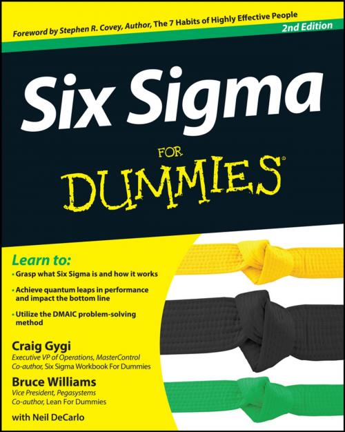 Cover of the book Six Sigma For Dummies by Craig Gygi, Bruce Williams, Wiley