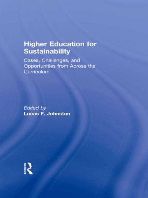 Cover of the book Higher Education for Sustainability by , Taylor and Francis