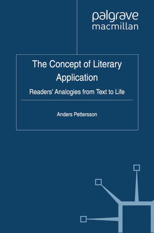 Cover of the book The Concept of Literary Application by Anders Pettersson, Palgrave Macmillan UK