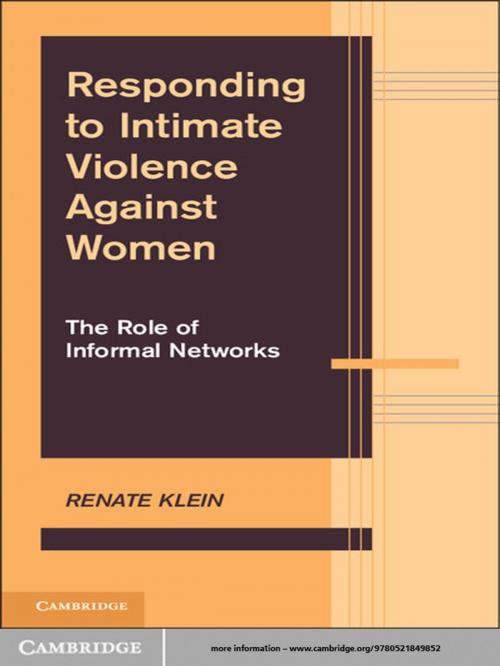 Cover of the book Responding to Intimate Violence against Women by Renate Klein, Cambridge University Press