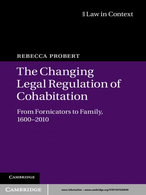 Cover of the book The Changing Legal Regulation of Cohabitation by Rebecca Probert, Cambridge University Press