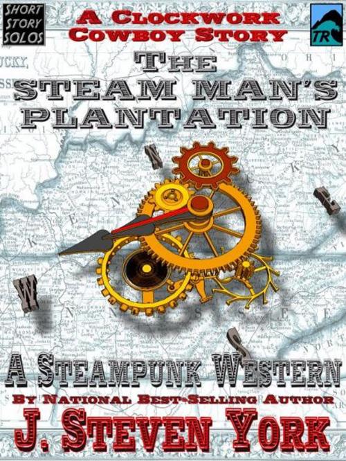 Cover of the book The Steam Man's Plantation: A Clockwork Cowboy Story by J. Steven York, Tsunami Ridge Publishing