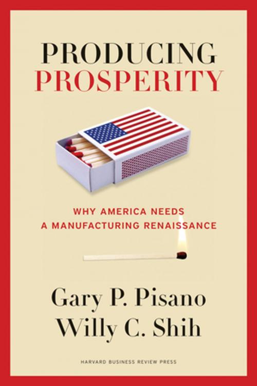 Cover of the book Producing Prosperity by Gary P. Pisano, Willy C. Shih, Harvard Business Review Press