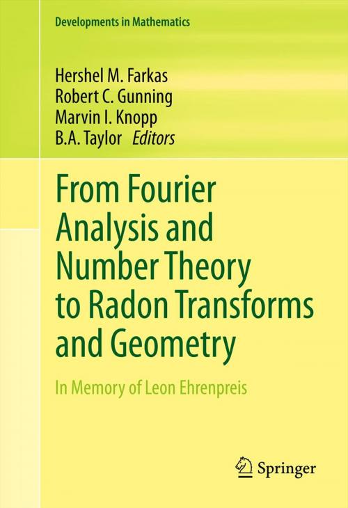 Cover of the book From Fourier Analysis and Number Theory to Radon Transforms and Geometry by , Springer New York