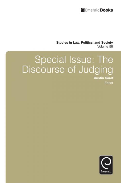 Cover of the book Special Issue: The Discourse of Judging by , Emerald Group Publishing Limited