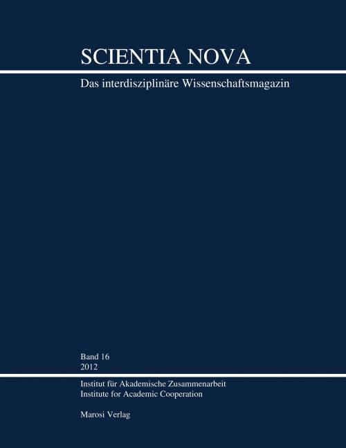 Cover of the book Scientia Nova Band 16, 2012 by , Books on Demand
