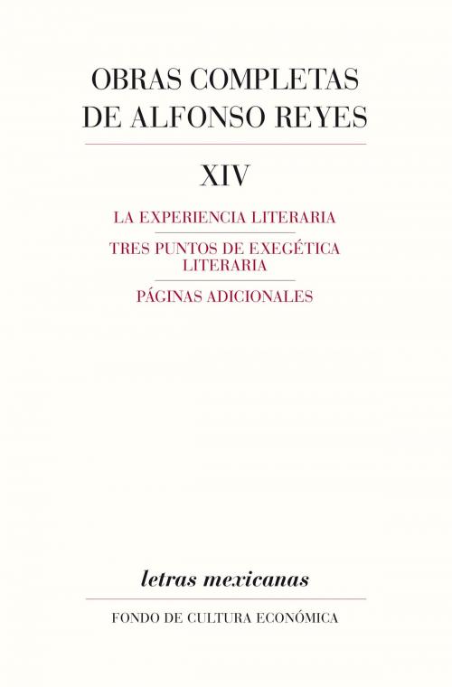 Cover of the book Obras completas, XIV by Alfonso Reyes, Fondo de Cultura Económica