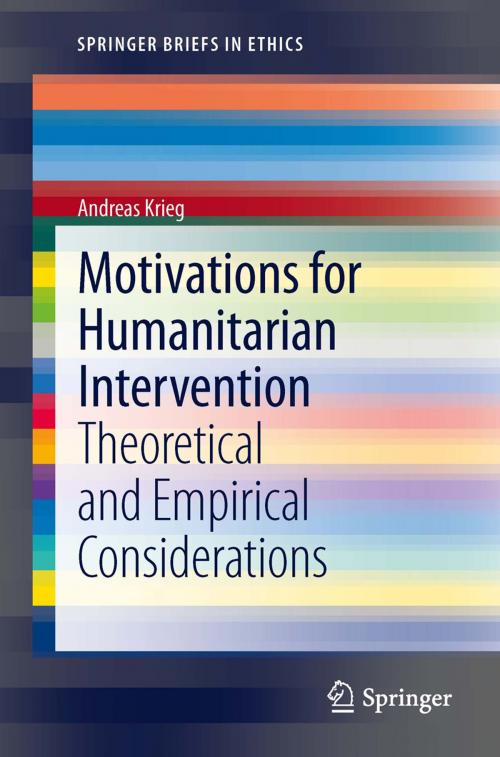 Cover of the book Motivations for Humanitarian intervention by Andreas Krieg, Springer Netherlands
