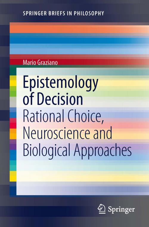 Cover of the book Epistemology of Decision by Mario Graziano, Springer Netherlands